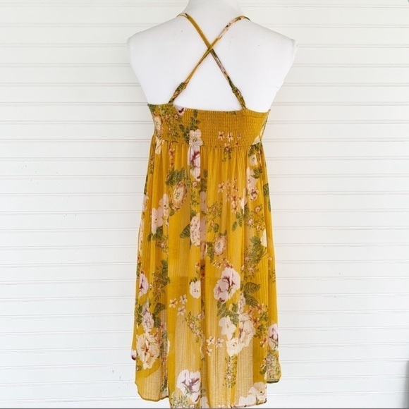 Free People Mustard Floral Blouse - Picture 4 of 7